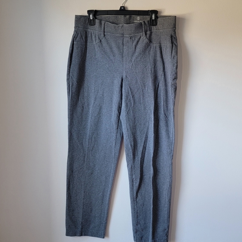 Land's End Woman Gray Pants,. Size L Cotton